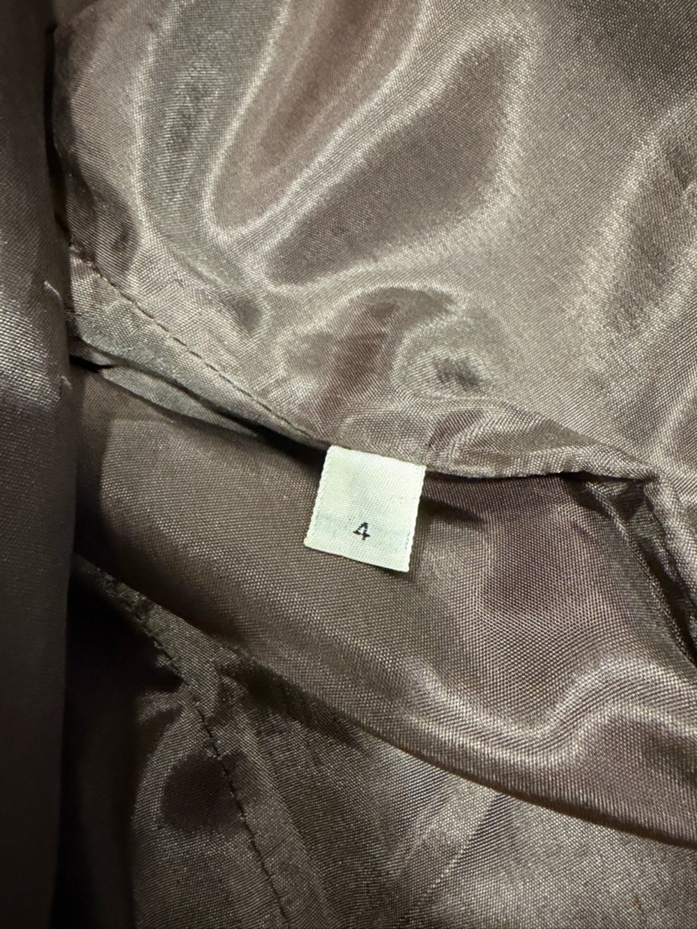Calvin Klein Brown Leather Fitted Zip-Front Jacket - Picture 5 of 12
